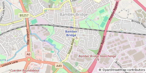 Map of Preston, Lancashire