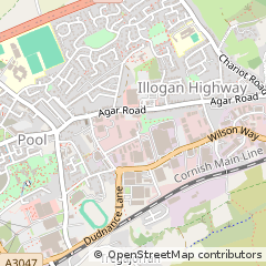 Map of Redruth, Cornwall