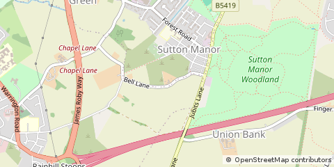 Map of ST. Helens, Merseyside