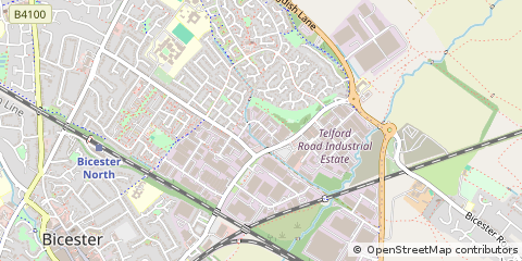 Map of Bicester, Oxfordshire