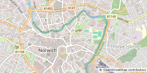 Map of Norwich, Norfolk