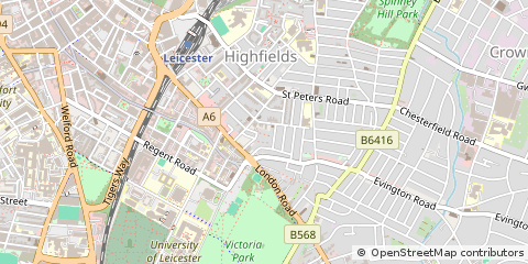 Map of Leicester