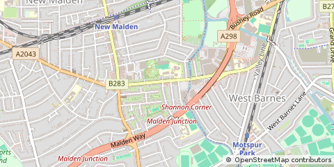 Map of NEW Malden, Surrey