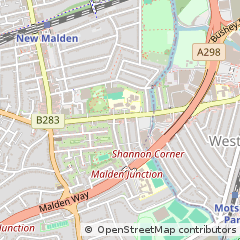 Map of NEW Malden, Surrey