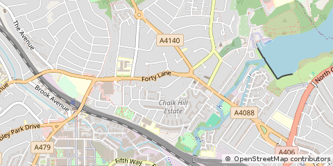 Map of Wembley, Middlesex