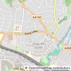 Map of Wembley, Middlesex