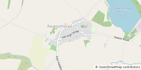 Map of Ravensthorpe, Northants
