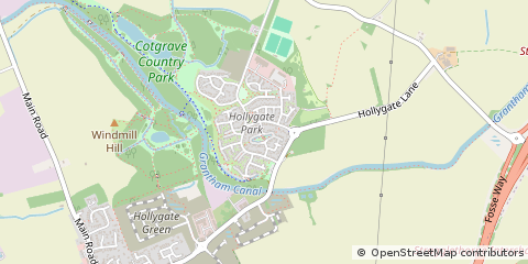 Map of Cotgrave, Nottingham