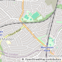 Map of Worcester Park