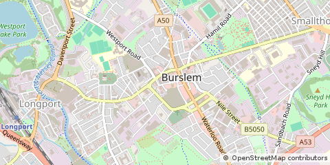 Map of Stoke on Trent