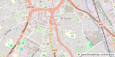Map of Wolverhampton, West Midlands