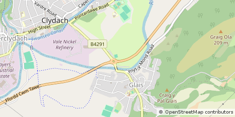 Map of Swansea, West Glamorgan