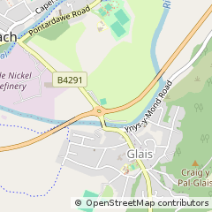 Map of Swansea, West Glamorgan