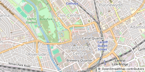 Map of Cardiff