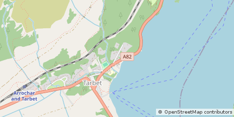 Map of Arrochar, Dunbartonshire