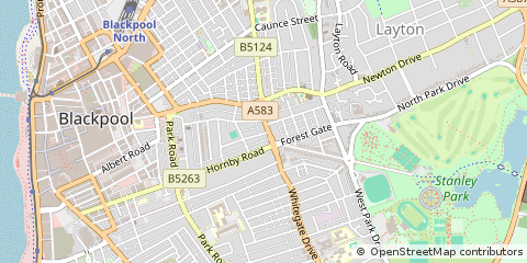 Map of Blackpool, Lancashire