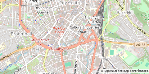 Map of Sheffield