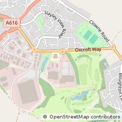 Map of Chesterfield, Derbyshire