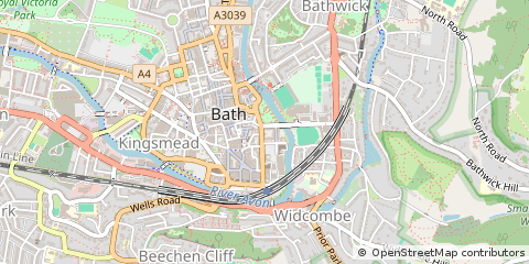 Map of Bath, Somerset