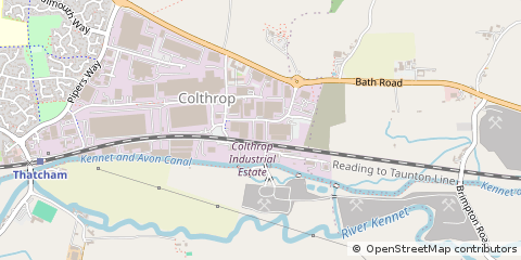 Map of Thatcham,, Berks