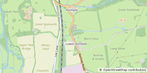Map of Romsey, Hampshire