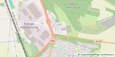 Map of Kettering, Northamptonshire