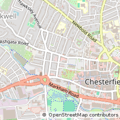 Map of Chesterfield, Derbyshire