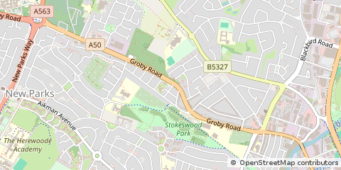 Map of Leicester, Leicestershire