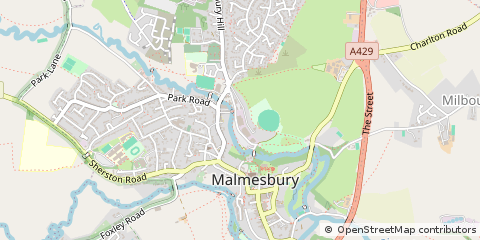 Map of Malmesbury, Wiltshire