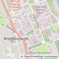 Map of Bromborough, Wirral