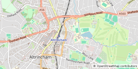 Map of Altrincham, Manchester