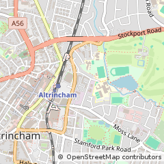Map of Altrincham, Manchester
