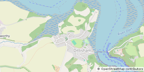Map of Dittisham, Devon