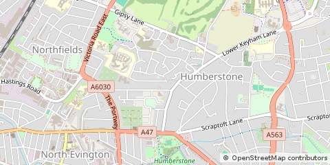 Map of Leicester, Leicestershire
