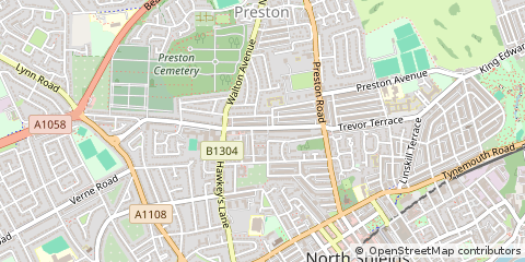 Map of North Shields