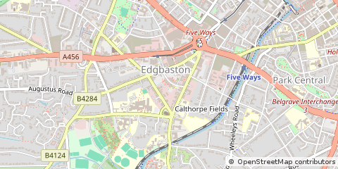 Map of Birmingham, West Midlands