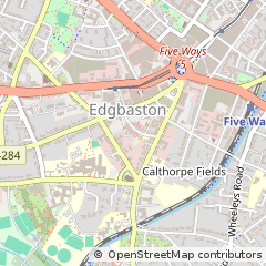 Map of Birmingham, West Midlands