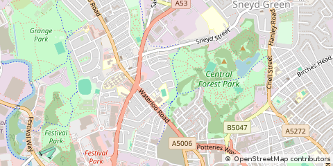 Map of Stoke on Trent
