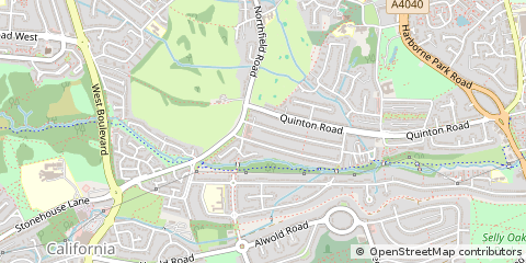 Map of Birmingham, Warwickshire