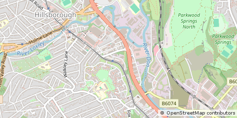 Map of Sheffield, South Yorkshire