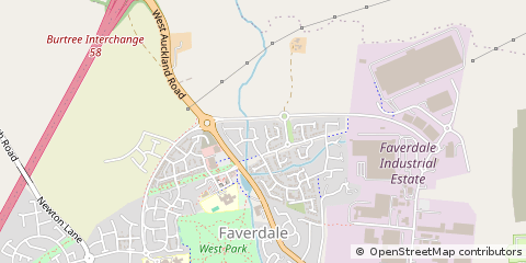 Map of Darlington, County Durham