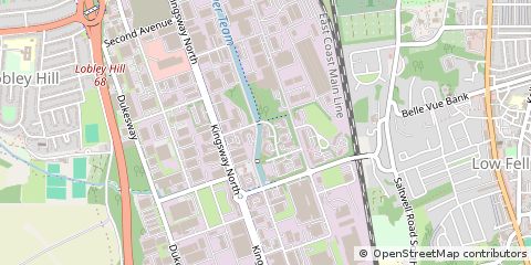 Map of Gateshead