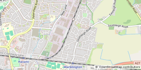 Map of Havant, Hants