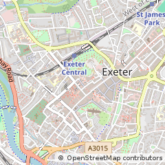 Map of Exeter, Devon