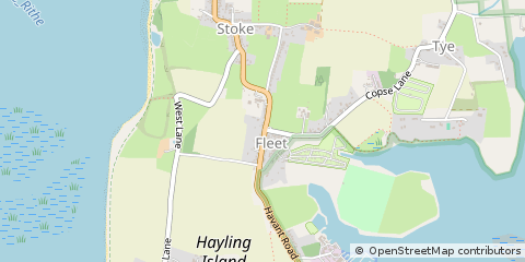 Map of Hayling Island, Hampshire
