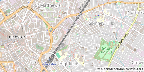 Map of Leicester, Leicestershire