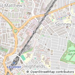 Map of Leicester, Leicestershire
