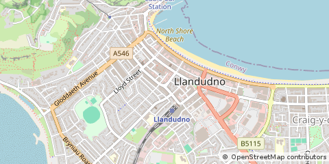 Map of Llandudno, Conwy