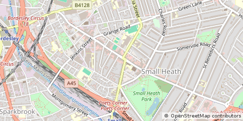 Map of Birmingham, West Midlands