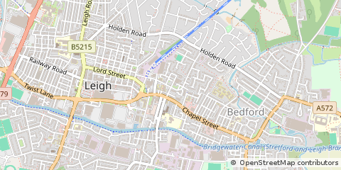 Map of Leigh, Lancashire.